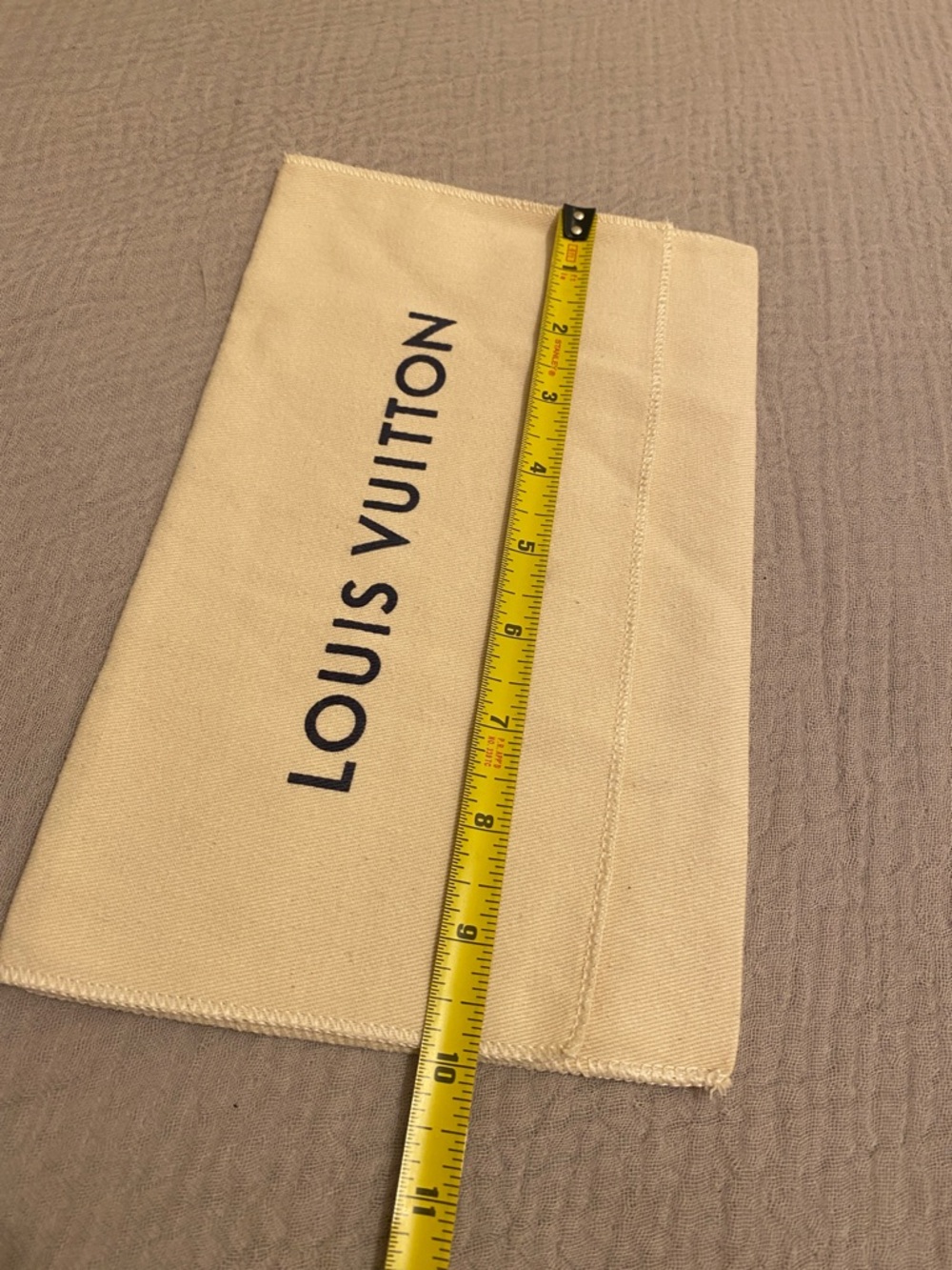 Louis Vuitton Cream Dust Pouch with Black Logo - Picture 6 of 6